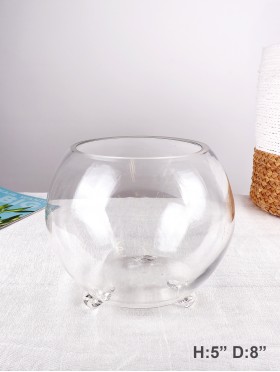 ROUND GLASS VASE (PICKUP ONLY)